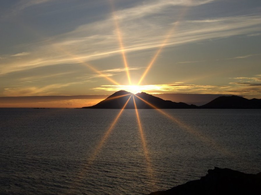 Vista aérea do cabo de Corrubedo e a costa