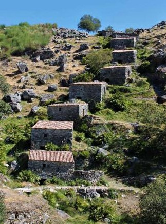 Detalle dun muíño tradicional no Rosal
