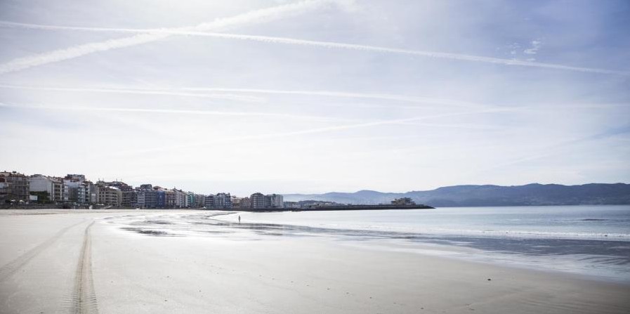 Paseo marítimo de Sanxenxo ao solpor