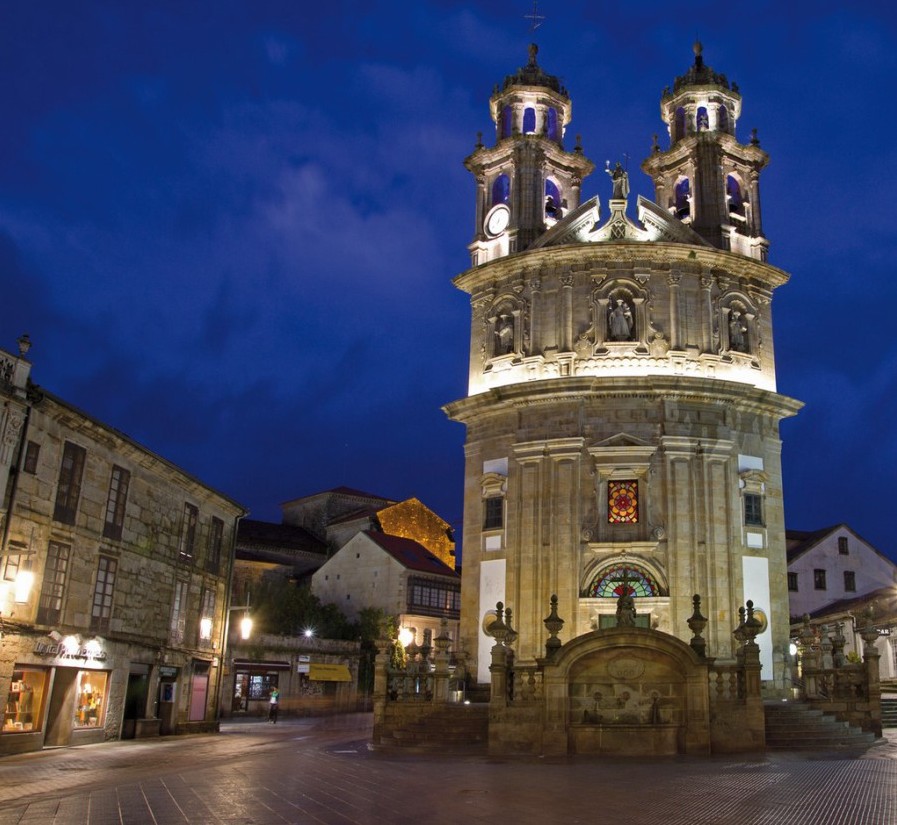 Praza histórica no centro de Pontevedra